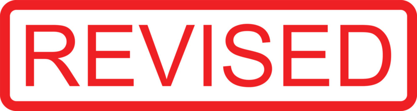 Red revised text on white background with red border