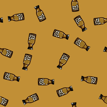 seamless pattern penicillin antibiotic pills cartoon. amoxicillin tetracycline, erythromycin ciprofloxacin, doxycycline azithromycin penicillin antibiotic pills sign vector