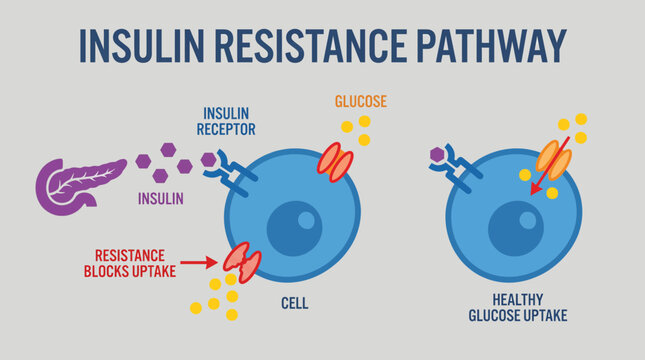 Insulin Resistance Pathway Cell Receptor Glucose Uptake Science