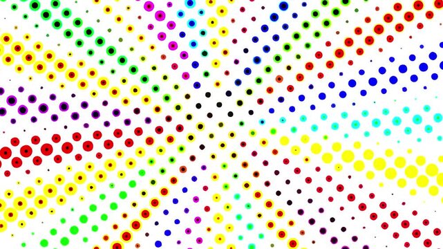 Colorful Radial Halftone Dot Pattern 4K