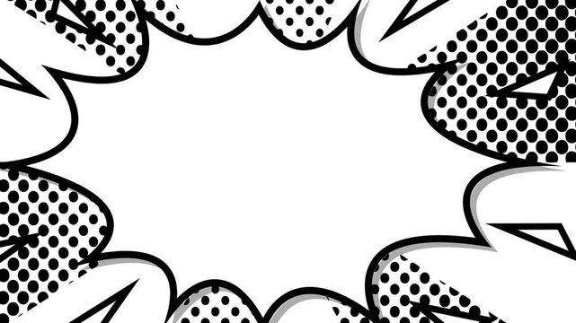 Manga Style Explosion Speech Bubble 4K