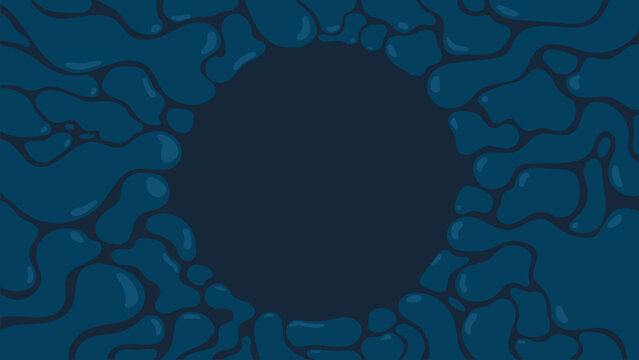 Abstract Blue Background with Decorative Circle Pattern Vector Illustration