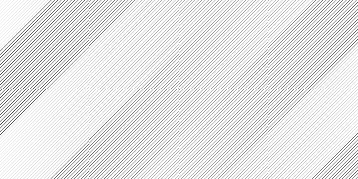 Geometric diagonal oblique vector curve gradient black and white graphic stripe line. Repeated fine diagonal lines Thin slash line stripes diagonal vector elegant background