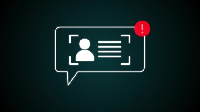 KYC verification failed concept. User information provided during the KYC process did not meet the required criteria and was not successfully. motion graphic of kyc verification concept.