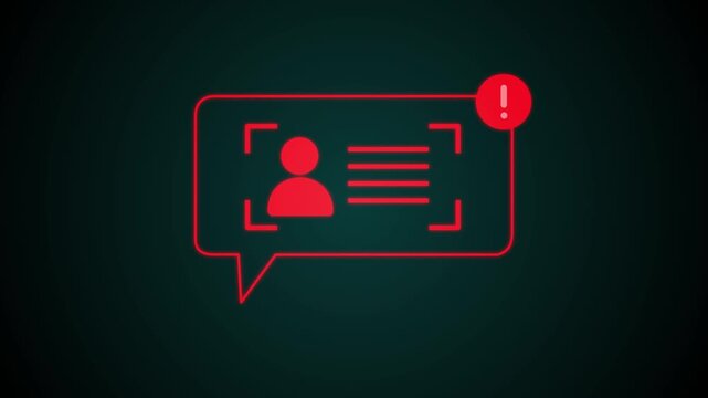 KYC verification failed concept. User information provided during the KYC process did not meet the required criteria and was not successfully. motion graphic of kyc verification concept.