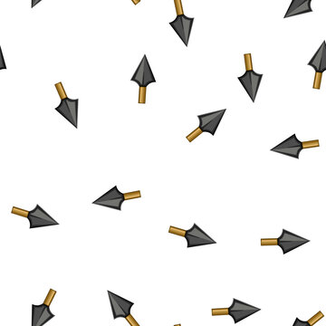 pattern archaeology arrowhead cartoon. excavation spear, projectile chert, obsidian quartz archaeology arrowhead sign vector