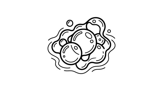 Bubbles floating in the air.