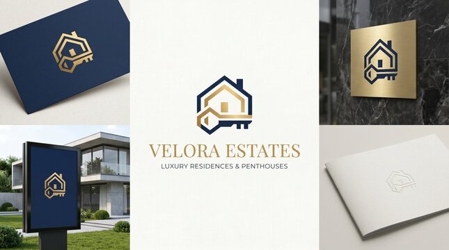 Real estate logo of vector illustration of an envelope with a letter