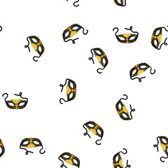 Obraz premium pattern festive carnival mask cartoon. festive carnival mask sign vector