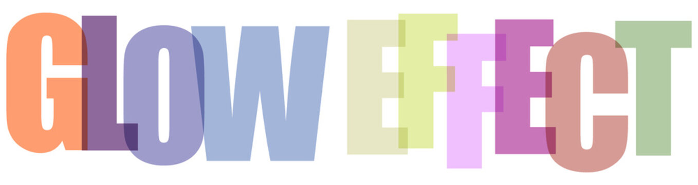 Colorful glow effect text with multiple layers