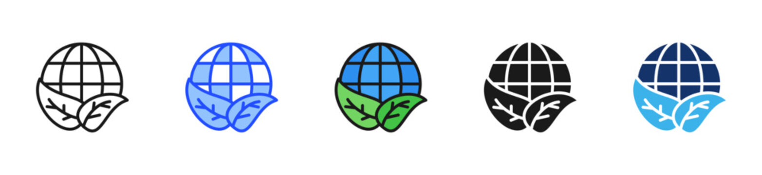 Eco Awareness Icon Collection With Multiple Styles