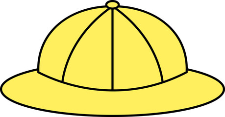 Fototapeta premium yellow hat isolated on white