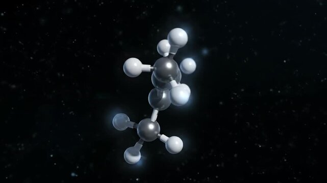 3D Antibody Protein Molecular Model Rotating in Space