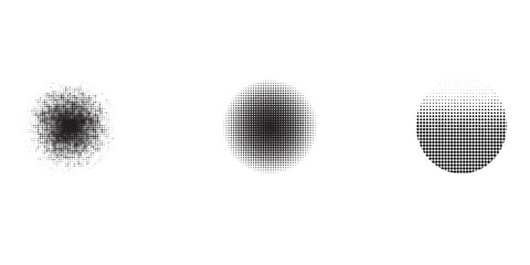 Three gradient spheres transitioning from dark to light grey © Nabila