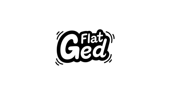Flat Ged logo design element graphic.
