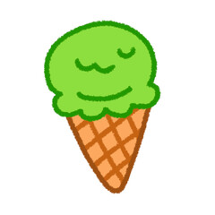 초록색 아이스크림콘 © dam