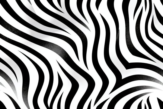 Abstract Zebra Stripes Pattern in Black and White
