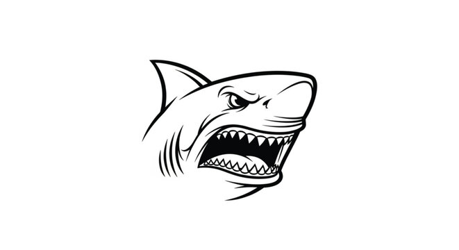 Shark Head with Open Mouth.