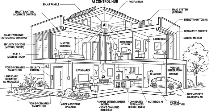 vector drawing of a house