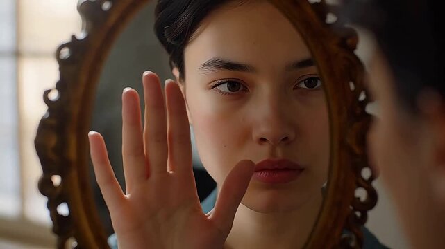 Mirror Image Winks Back - Surreal Reflection Sequence