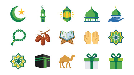 Islamic Symbols and Icons for Cultural Celebration © Tyfa