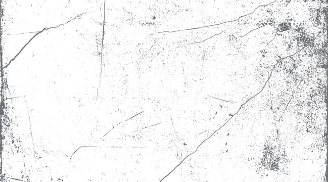 White background with scattered grey dots and thin grey lines creating a distressed texture effect grunge