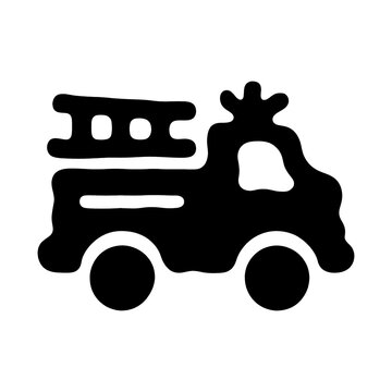 PNG Silhouette fire truck icon illustration.