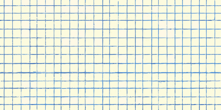 Graph paper background with blue grid lines flat vector illustration