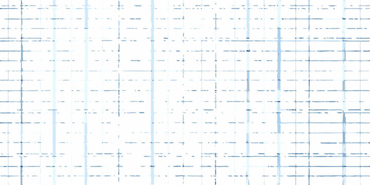Blue Grid Pattern On White Background Hand Drawn Style Illustration