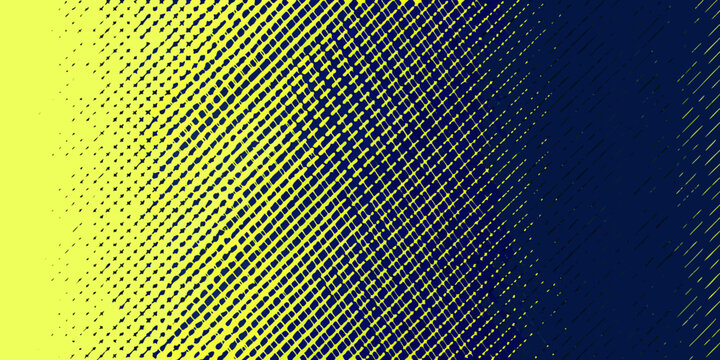 Halftone gradient pattern with yellow and dark blue coloration