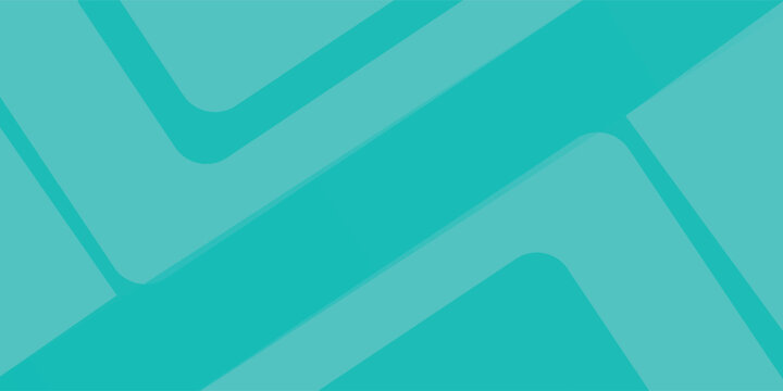 Colorful abstract geometric background with green turquoise gradient color combination. Simple overlap pattern color lines on background
