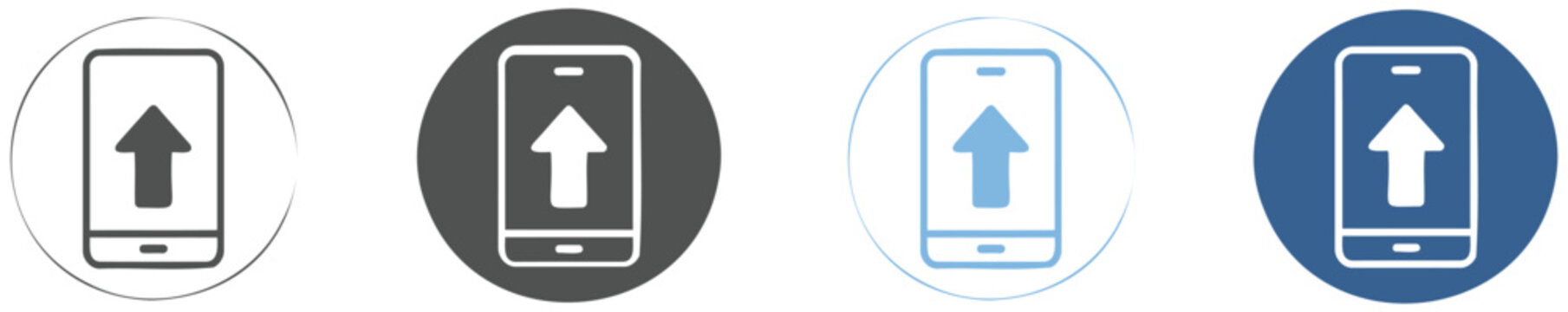 System update icon set in flat editable style featuring refresh symbols, progress indicators, and update marks for software installation, maintenance, and digital system upgrade interface design