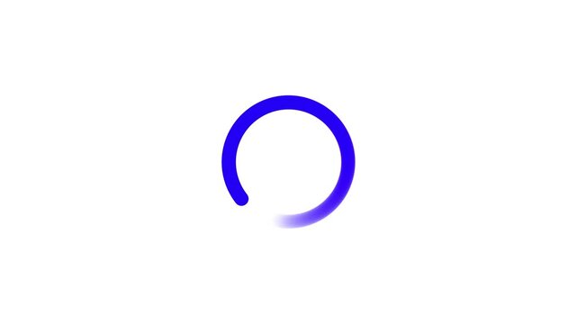 Beautiful Circle Loading Icon Animation &ndash; Elegant Rotating Progress Indicator on Transparent Background
