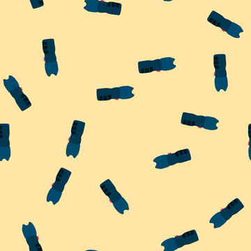 pattern tazer taser gun cartoon. crime shock, arrest baton, scene pepper tazer taser gun sign. seamless vector illustration