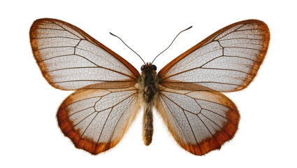 Winged butterfly with brown edges and fuzzy body © Cressida