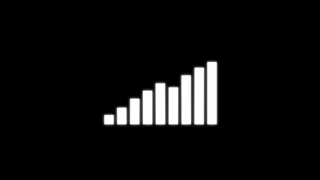 Business Growth Graph Animation Showing Increasing Sales, Marketing Performance and Profit Growth Toward Future Targets