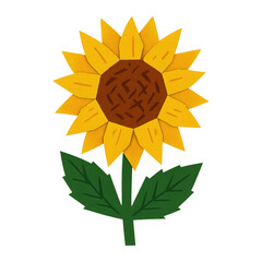 Obraz premium PNG Colorful paper sunflower art