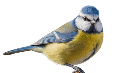 Blue tit bird perched on a branch, close-up view © Lyra