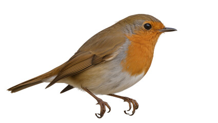 Fototapeta premium European Robin bird with orange breast and grey head