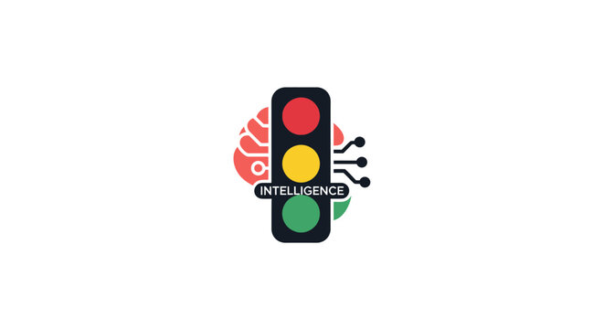 Traffic Light Signal With Colors.