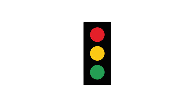 Traffic Light Signal with Red Yellow Green.