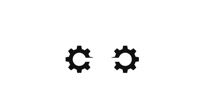 Two black gear wheels side by side.
