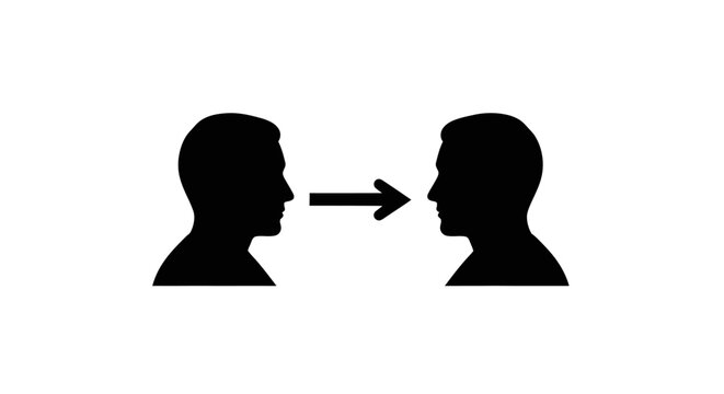 Two people communicating with each other.