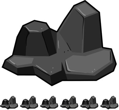 extraction coal ore cartoon. carbon energy, fossil anthracite, bituminous lignite extraction coal ore sign colorful illustration