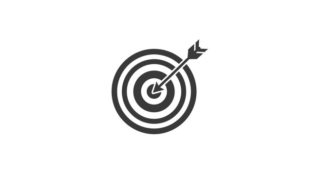 Target with Arrow Hitting the Center.