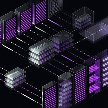 Isometric data infrastructure with server clusters and connected information processing infrastructure clusters processing technology isometric computing connection database
