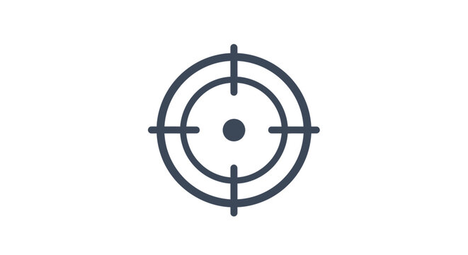 Black target symbol with circles.