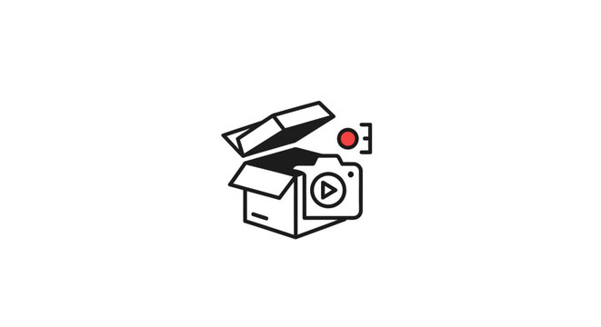Camera comes out of a box.