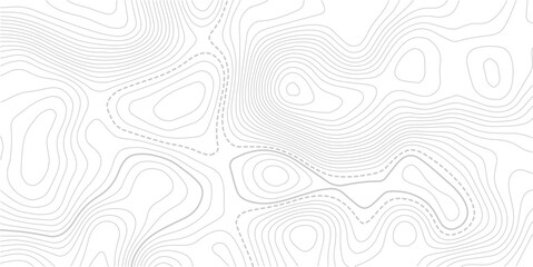 White abstract topography topology line map decorative vector background with black outline.  Topography and geography map grid abstract backdrop. topographic wavy pattern design.  © NAZMA