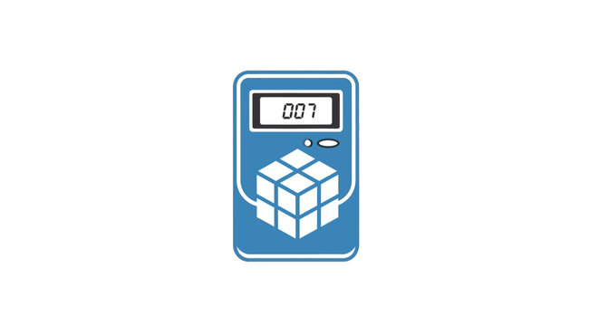 A Blue-colored Icon Of A Calculator The Calculator Has A Rectangular Shape